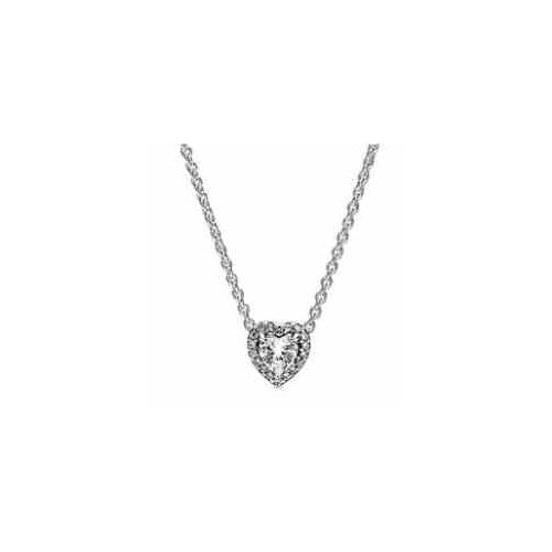 Collar de Corazón Brillante con Circonita Cúbica