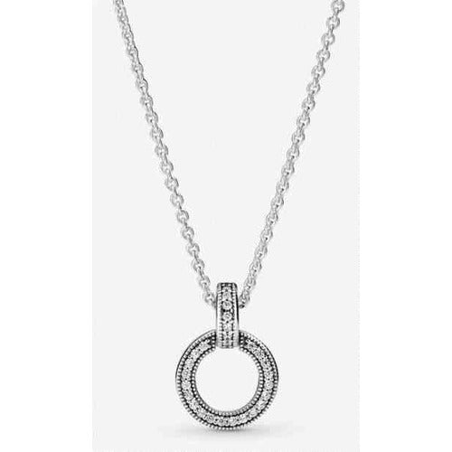 Collar Aro Doble Brillante con Circonitas