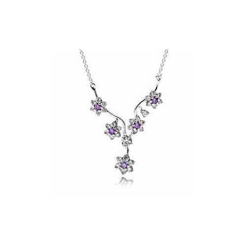 Collar "Flores de tipo amatista"