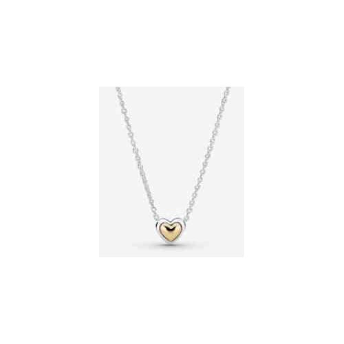 Collar Corazón plata y Plateado