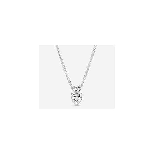 Collar Doble Corazón Brillante