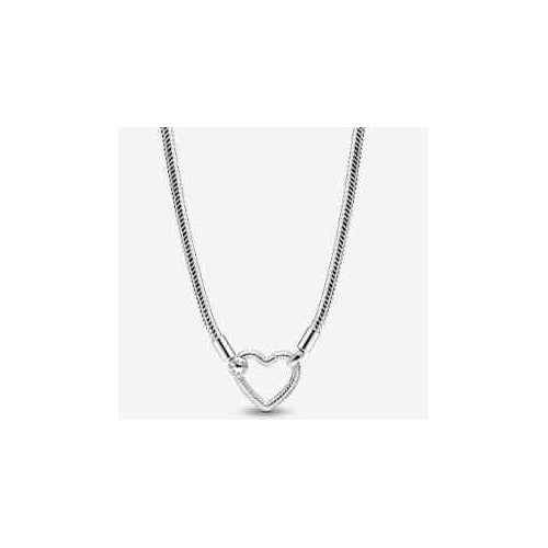 Collar Corazón Abierto Plata