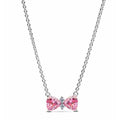 Collar de Lazo Rosa con Circonitas