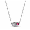 Collar Doble Corazón Brillante