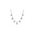Collar de plata con dijes de cristal