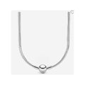 Collar Tipo Pan Plata con Bola Central