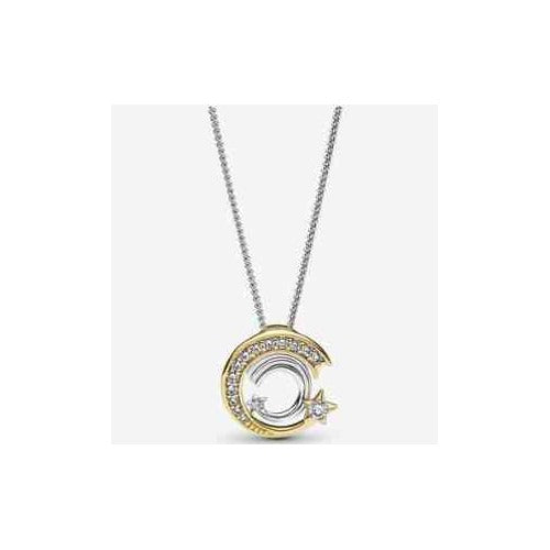 Collar con dije de luna y estrella