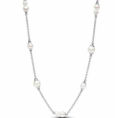 Collar de Plata con tipo Perlas Discretas