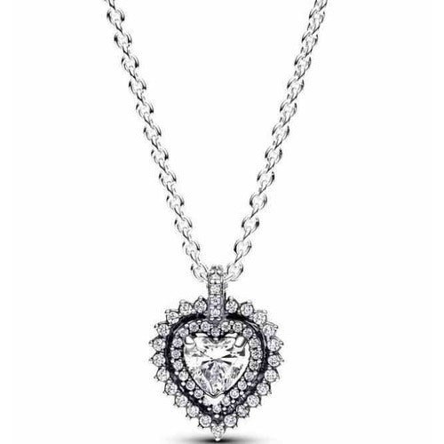 Collar Corazón Radiante con Circonita