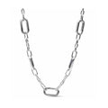Collar de eslabones ovalados de plata
