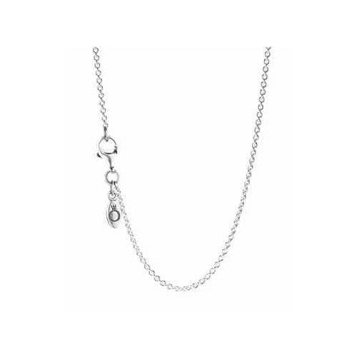 Collar de plata con cierre de mosquetón