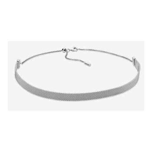 Collar Malla Metálica Brillante Ajustable