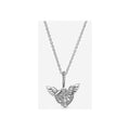Collar con dije de corazón alado brillante