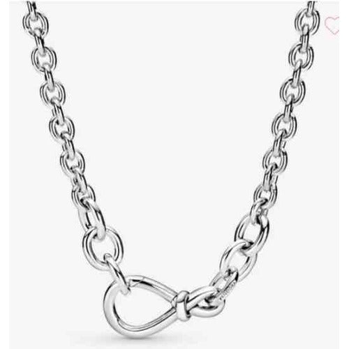 Collar Infinito Plata Sólida