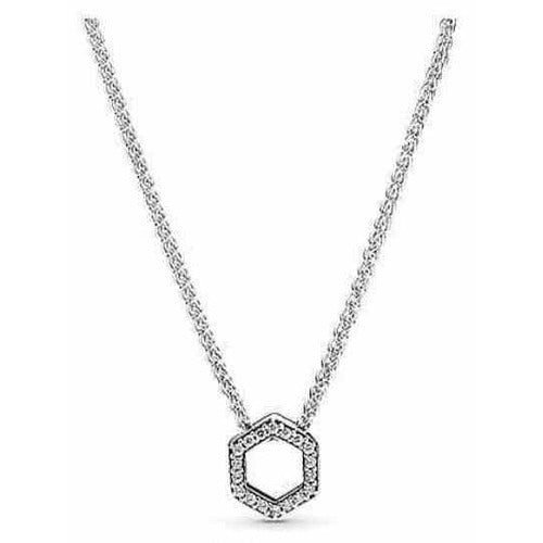 Collar Hexagonal con Brillantes