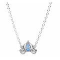 Collar Carruaje de Cenicienta con Cristal Azul