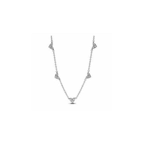 Collar Corazones con tipo Diamantes