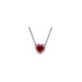 Collar Corazón Rojo con Circonias