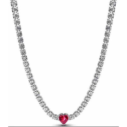Collar Corazón Brillante con Circonitas