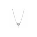 Collar Corazón Brillante Plateado