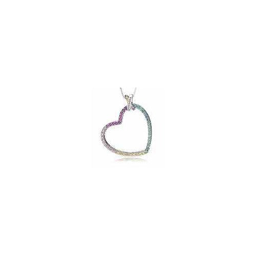 Collar Corazón Arcoíris