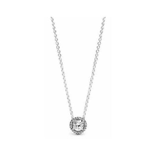 Collar Halo Radiante de Plata Esterlina