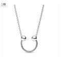 Collar Plata U Abierta con Bolas