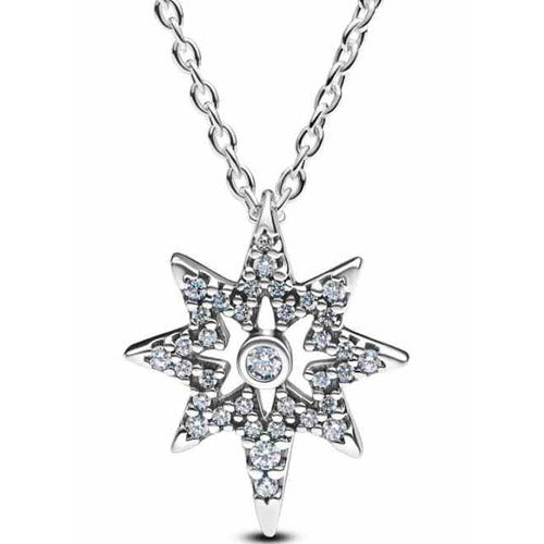 Collar Estrella Brillante con tipo Diamantes
