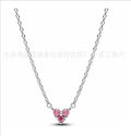 Collar Corazón Rosa Triple