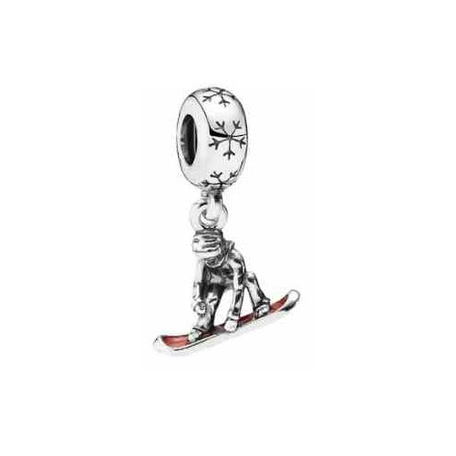 Charm Snowboarder Copos de Nieve