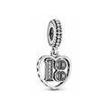 Dije "18" Corazón Brillante Plata 925