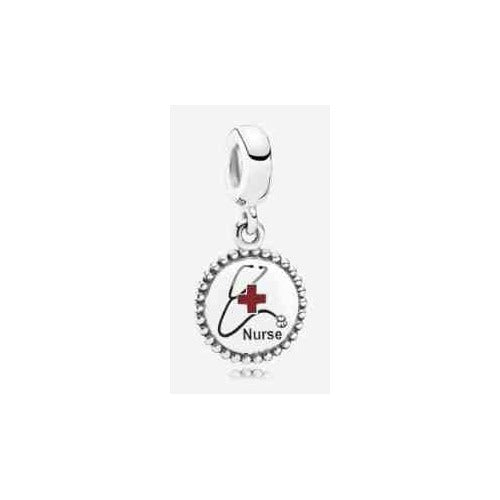 Charm "Nurse" Estetoscopio Cruz Roja