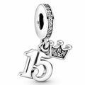 Charm "15" con Corona Brillante
