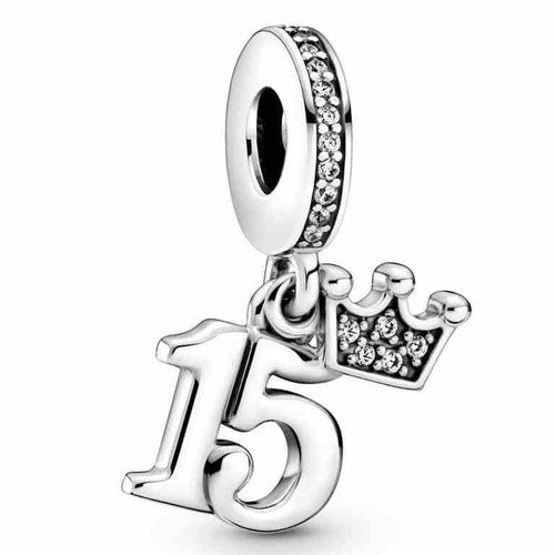 Charm "15" con Corona Brillante
