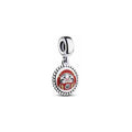 Charm Daruma de la Suerte con Esmalte Rojo