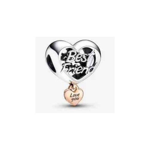 Charm Corazón Best Friend con Colgante 'Love You'