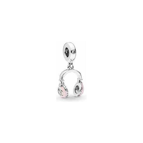 Charm Colgante Audífonos Rosas Brillantes