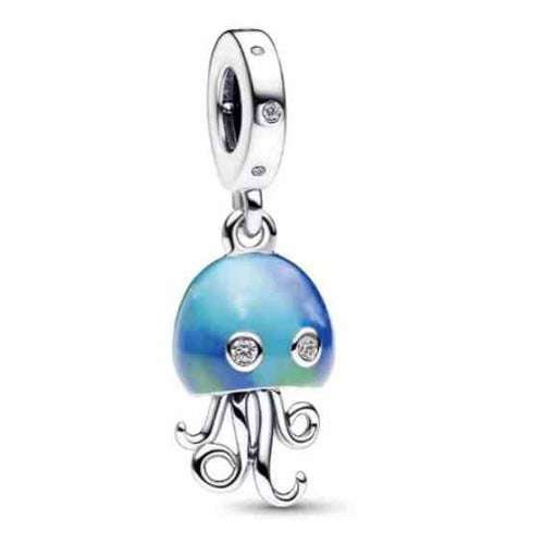 Charm Medusa Azul Brillante