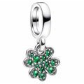 Charm Trébol de Cuatro Hojas Esmeralda