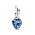 Charm Corazón Azul Brillante