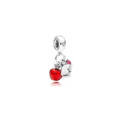 Charm Manzana Roja y Libro Encantador
