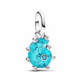 Charm Número 6 Turquesa y Circonita