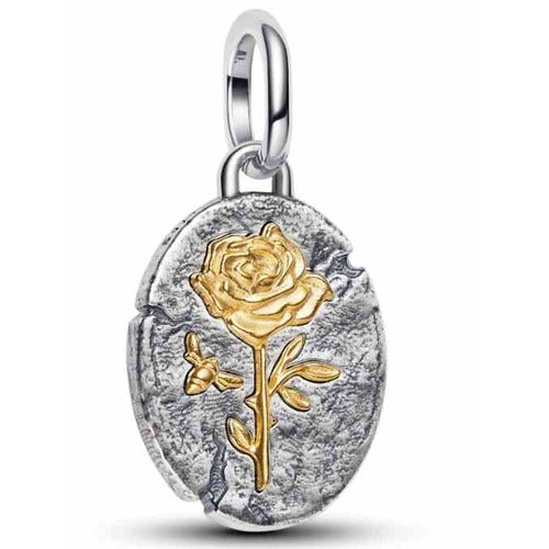 Charm Rosa Dorada y Abeja
