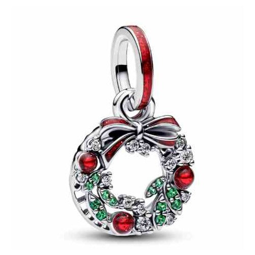Charm Corona Navideña Roja y Verde