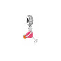 Charm Copita de Martini Rosa con Naranja
