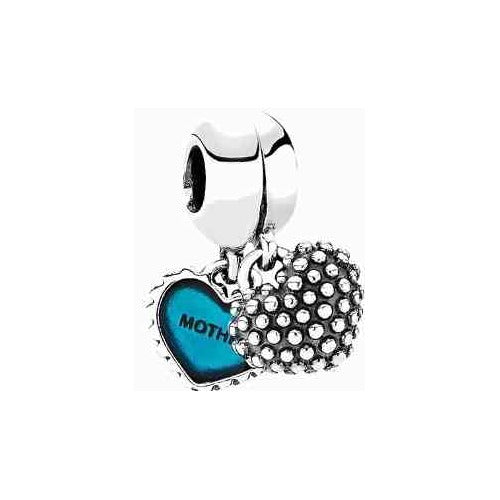 Charm Corazón "Mother" Azul Brillante