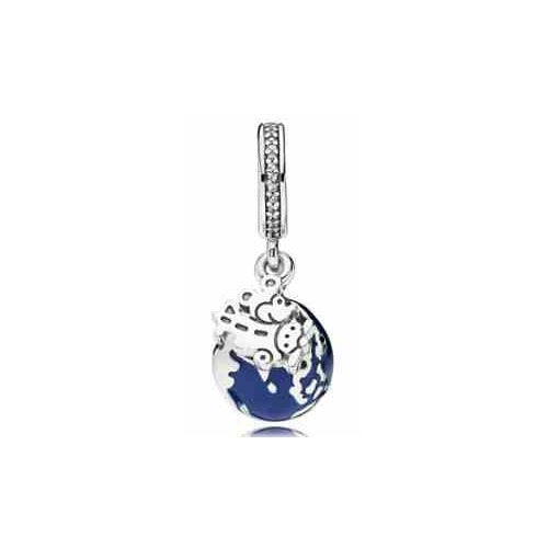 Charm Globo Terráqueo Azul Viajero