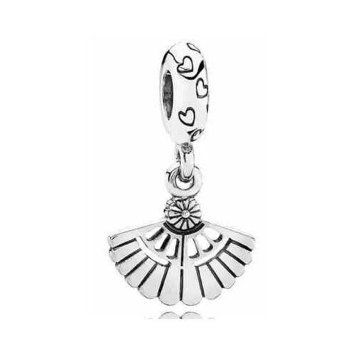 Charm Colgante Ventilador Corazones Tipo Pan