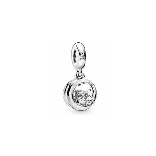 Charm Colgante Búho Estrellado de Plata
