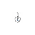 Corazón con circonita azul